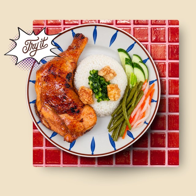 Cơm đùi gà nướng mật ong